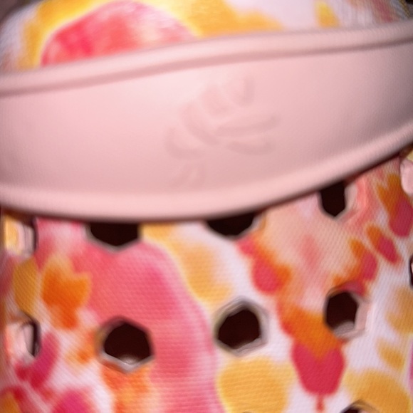 🐝NEW!🐝JOYBEES🌸Pink & Orange TIE DYE design CLOGS. Women’s 9🧡NWOT - Picture 4 of 10